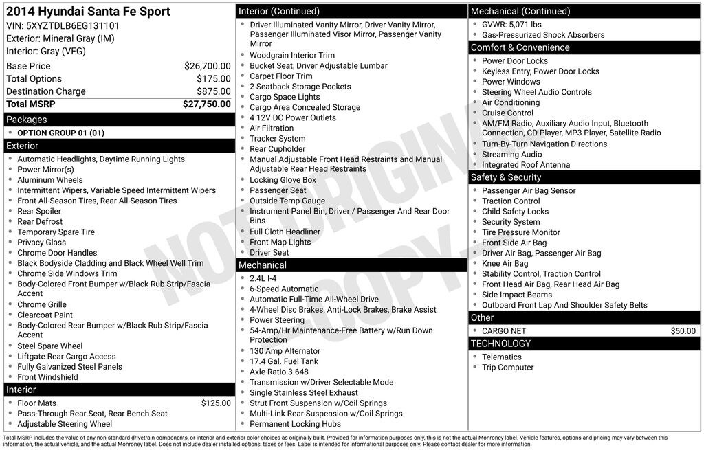 Used 2014 Hyundai Santa Fe Sport Base SUV