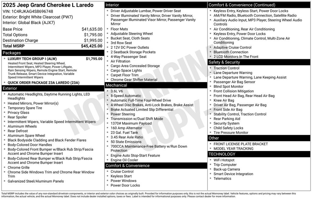 2025 Jeep Grand Cherokee L Laredo - Photo 22