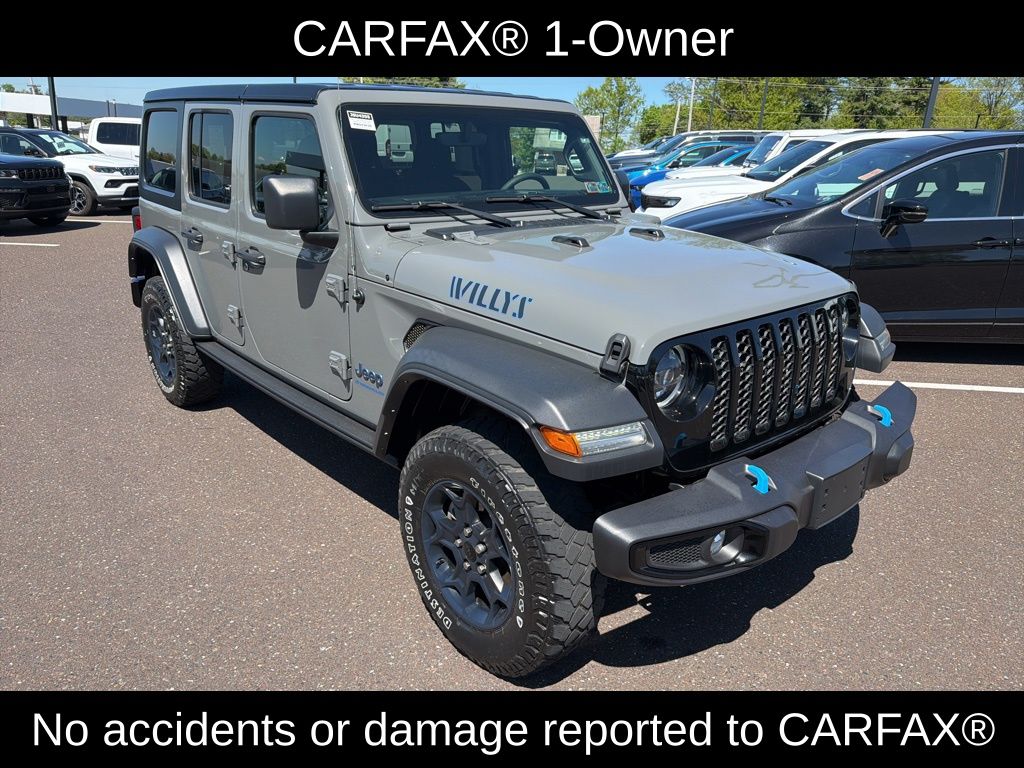 Certified 2023 Jeep Wrangler 4xe Willys 4XE with VIN 1C4JJXN69PW693620 for sale in Souderton, PA