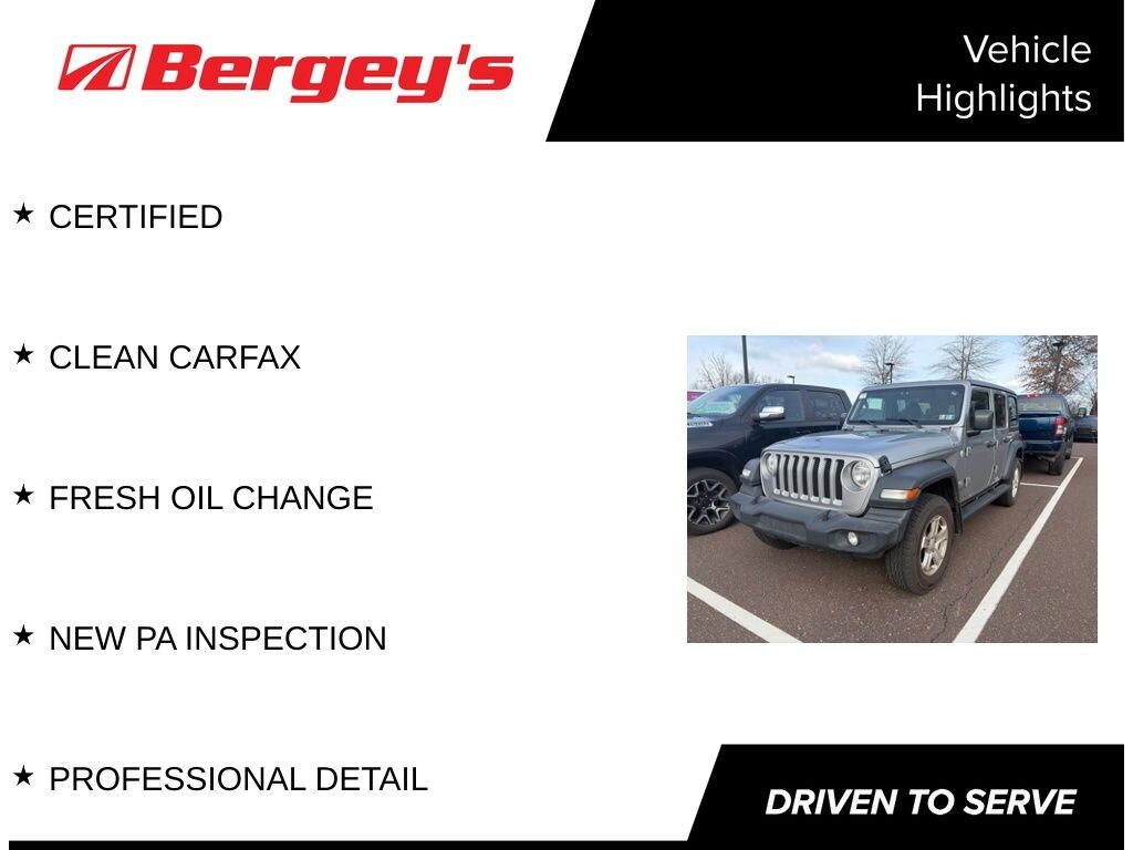 Certified 2020 Jeep Wrangler Unlimited Sport S SUV