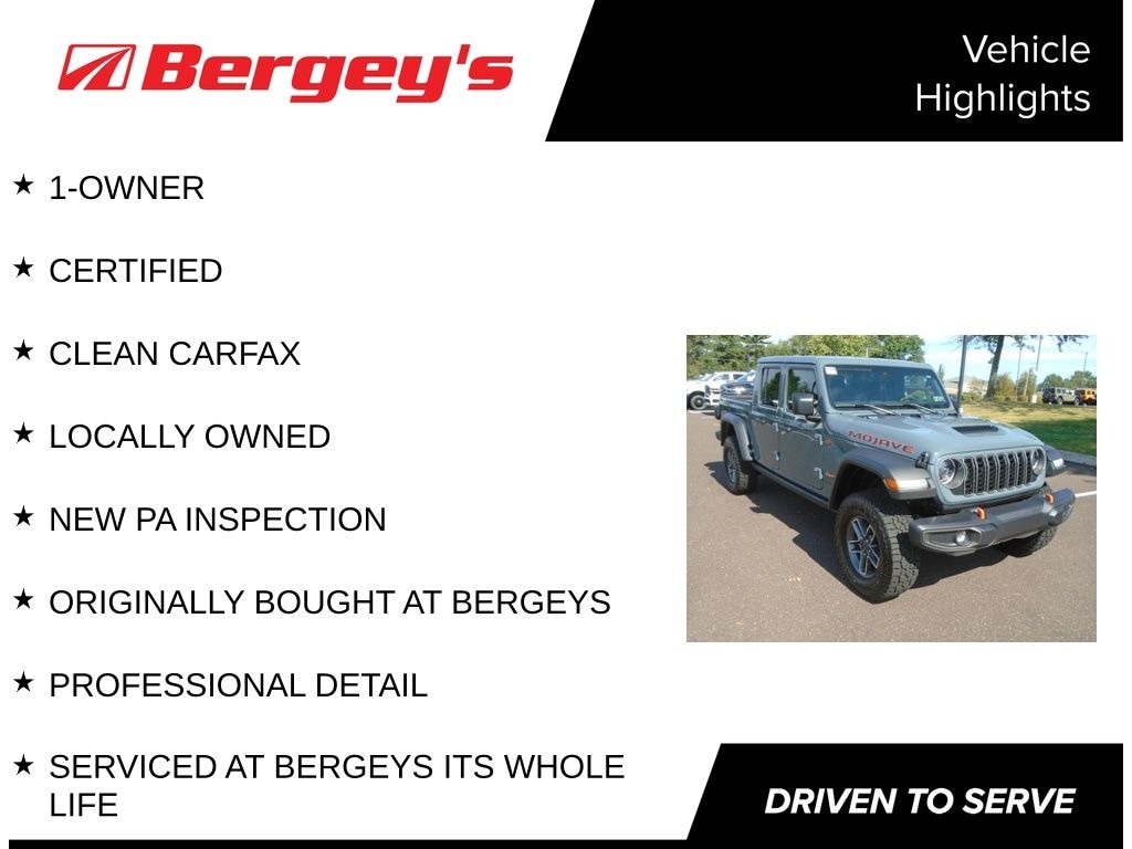 Certified 2025 Jeep Gladiator Mojave Truck