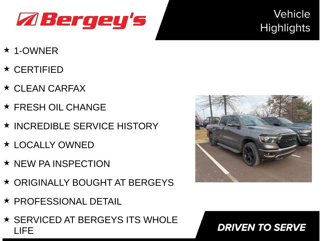 Certified 2022 Ram 1500 Big Horn/Lone Star Truck