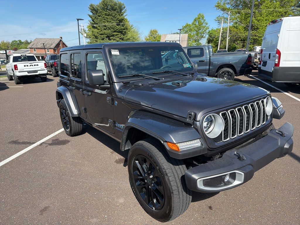 Certified 2025 Jeep Wrangler 4xe Sahara 4XE with VIN 1C4RJXP63SW599385 for sale in Souderton, PA