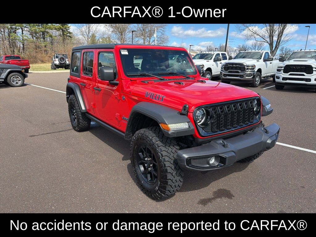 Certified 2025 Jeep Wrangler 4xe Willys 4XE with VIN 1C4RJXN65SW584633 for sale in Souderton, PA