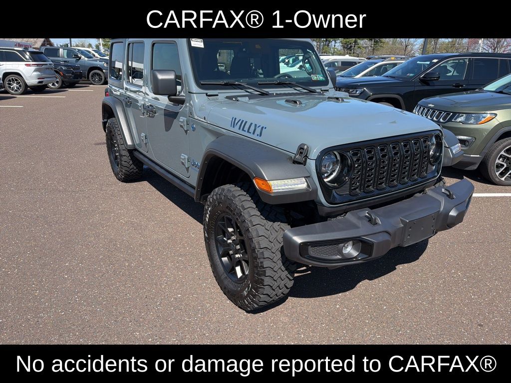 Certified 2025 Jeep Wrangler 4xe Willys 4XE with VIN 1C4RJXN63SW579916 for sale in Souderton, PA