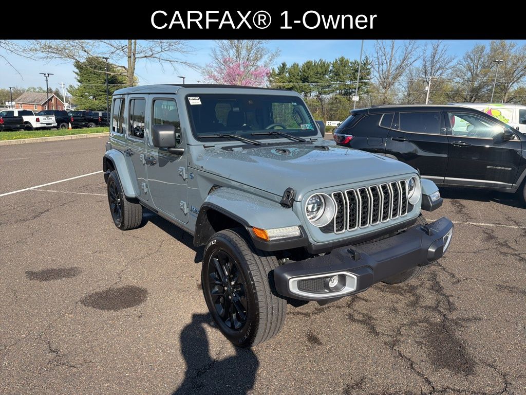 Certified 2025 Jeep Wrangler 4xe Sahara 4XE with VIN 1C4RJXP64SW585205 for sale in Souderton, PA