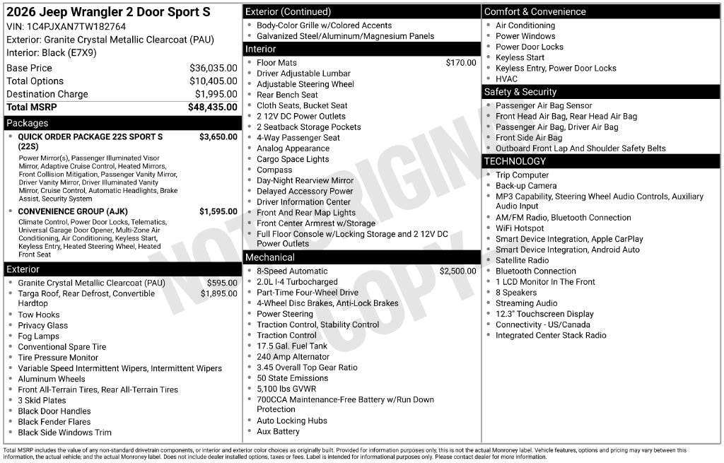 2026 Jeep Wrangler 2-Door Sport S - Photo 29