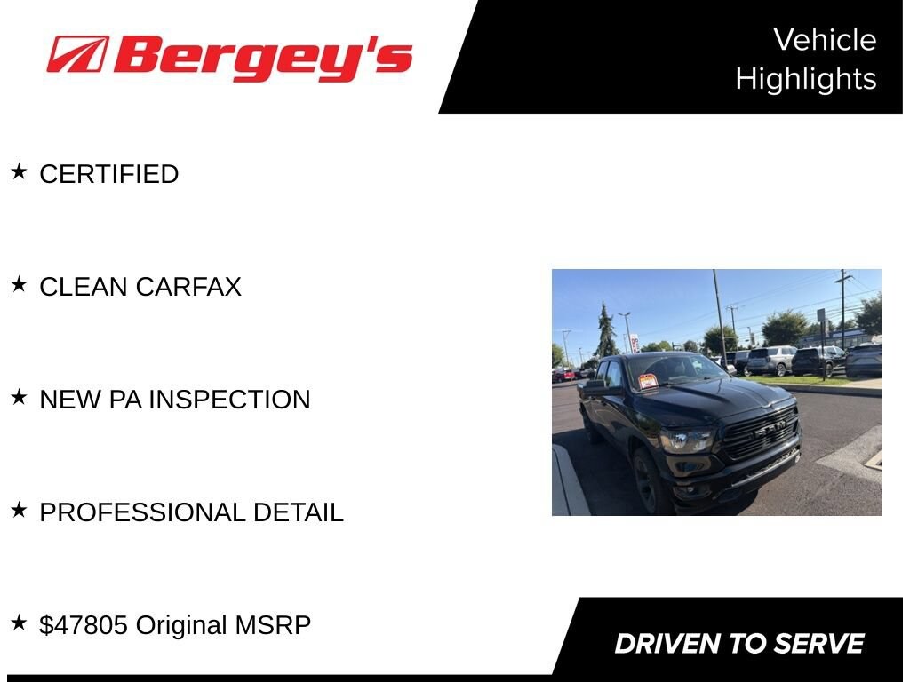 Used 2019 Ram 1500 Big Horn/Lone Star Quad Cab 4x4 64 Box Truck