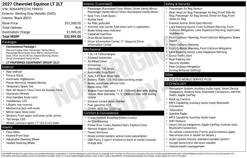 2027 Chevrolet Equinox LT - Photo 31