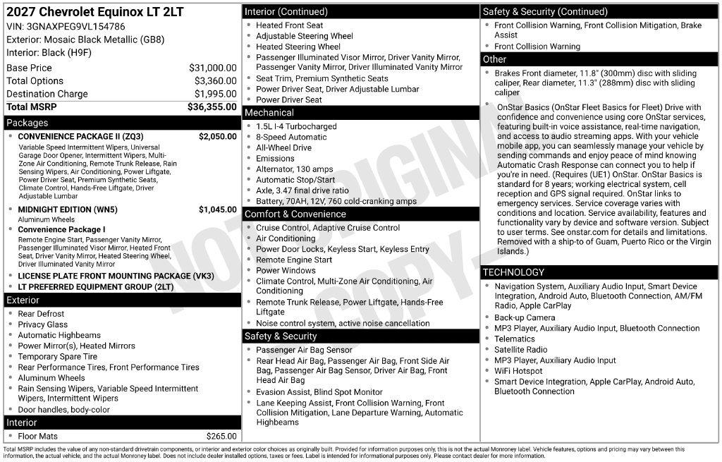 2027 Chevrolet Equinox LT - Photo 29