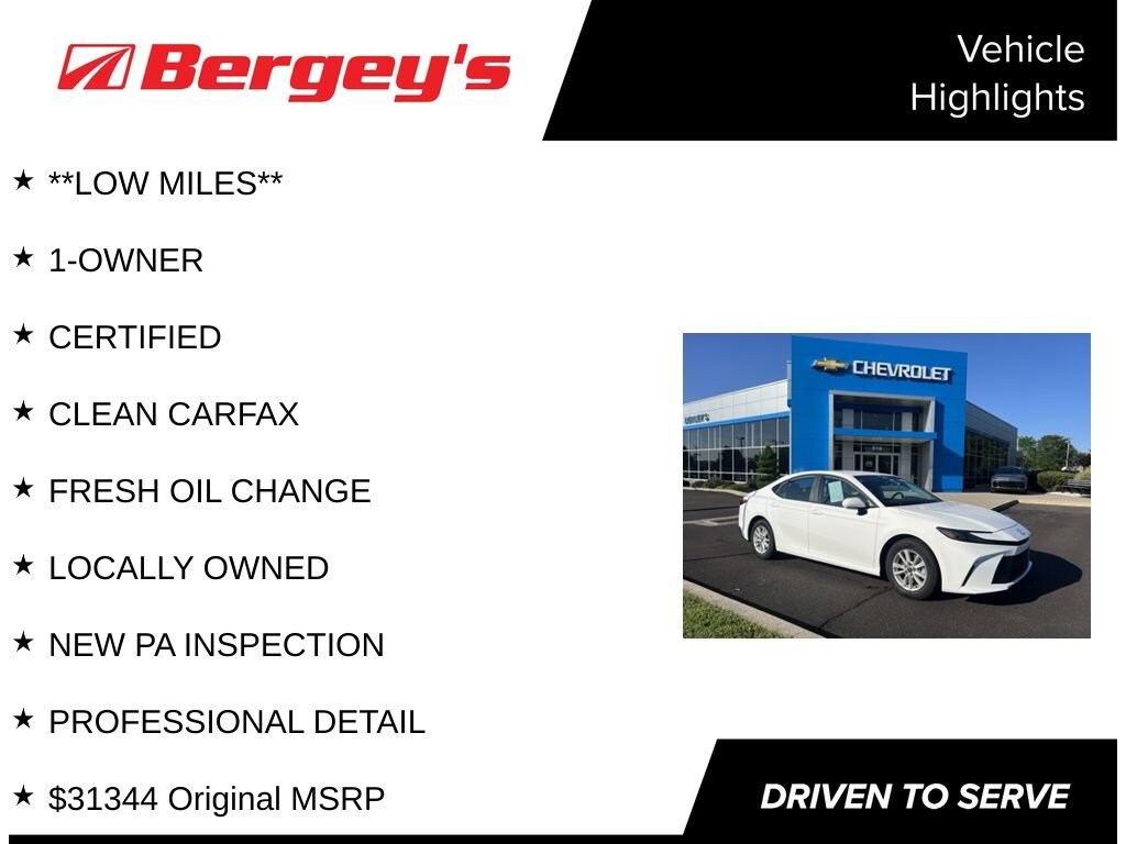 Used 2025 Toyota Camry LE Sedan
