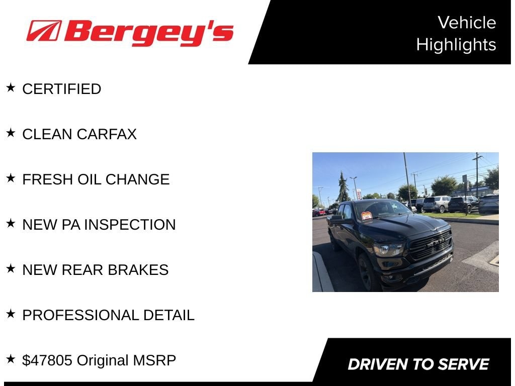 Used 2019 Ram 1500 Big Horn/Lone Star Quad Cab 4x4 64 Box Truck
