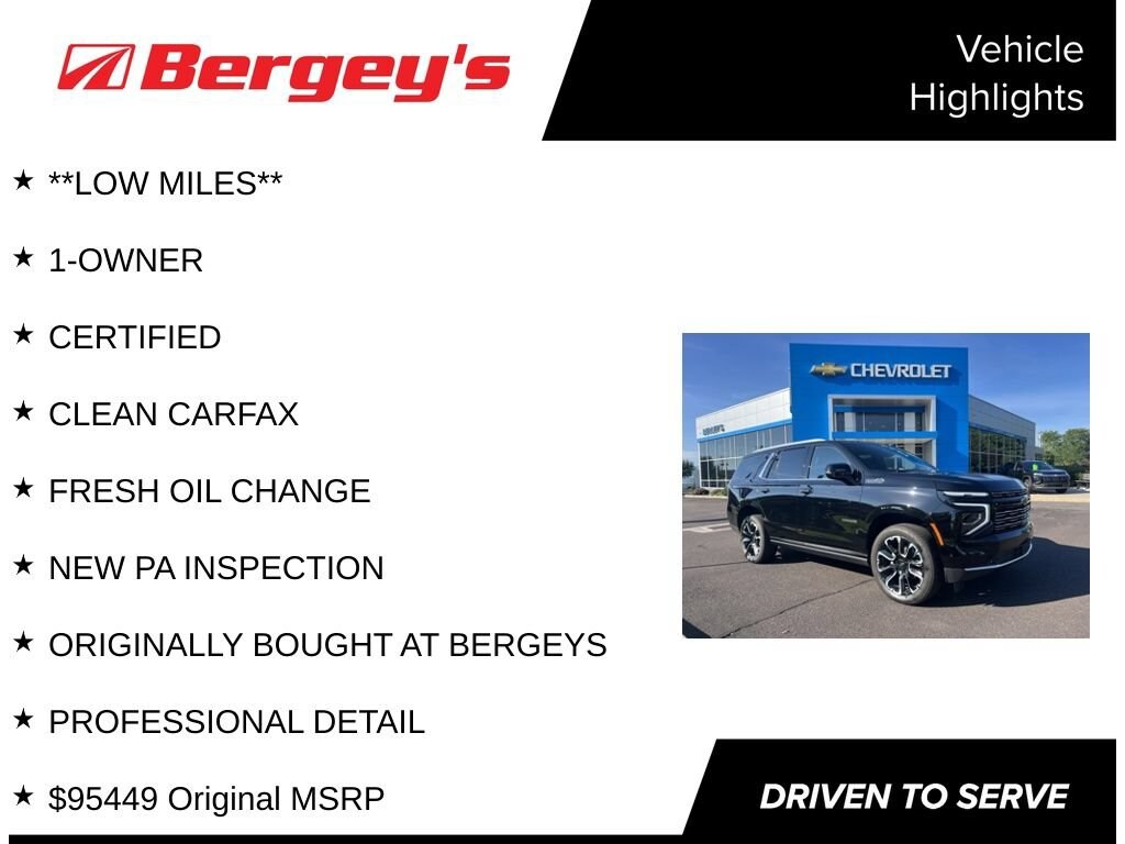 Used 2025 Chevrolet Tahoe High Country SUV