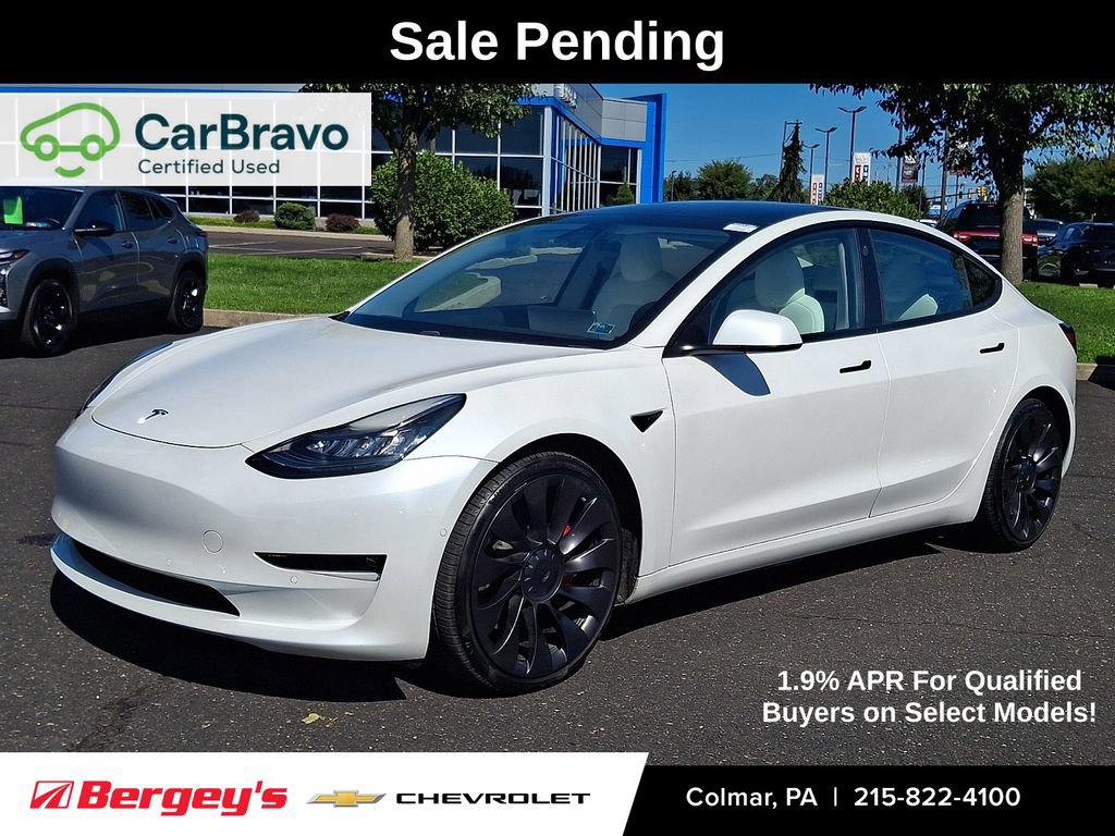 Certified 2021 Tesla Model 3 Base with VIN 5YJ3E1EC4MF849739 for sale in Colmar, PA
