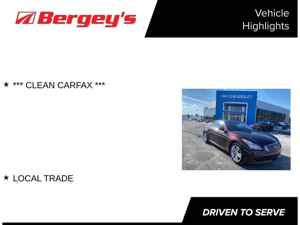 Used 2009 INFINITI G37 Convertible Base