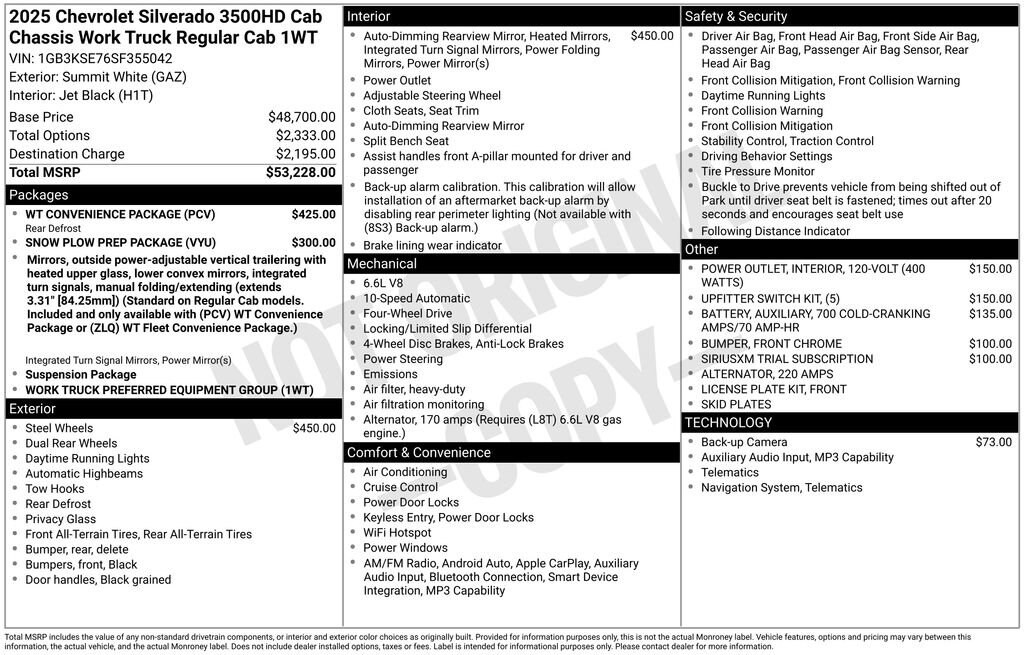 2025 Chevrolet Silverado 3500 HD Work Truck - Photo 20