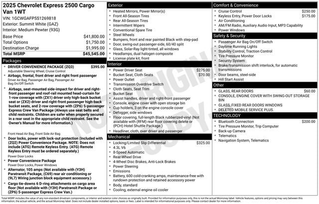 2025 Chevrolet Express Cargo Work Van - Photo 27