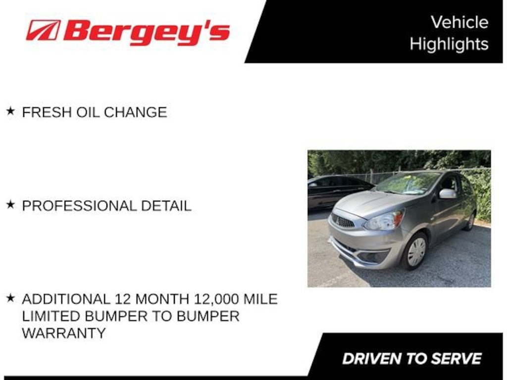Used 2018 Mitsubishi Mirage ES Hatchback