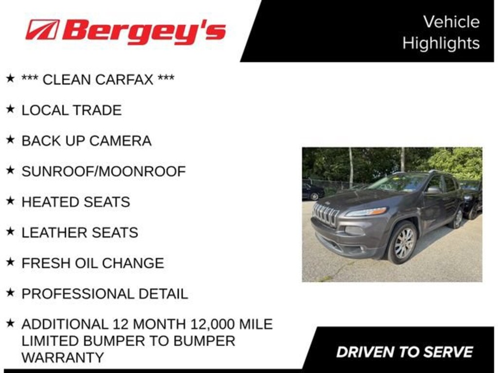Used 2016 Jeep Cherokee Limited SUV