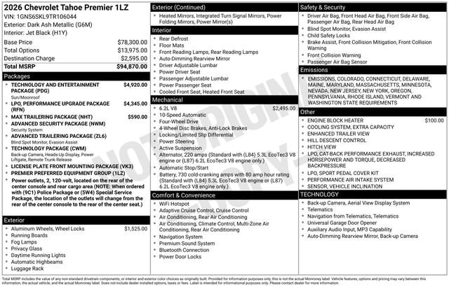 2026 Chevrolet Tahoe Premier - Photo 33