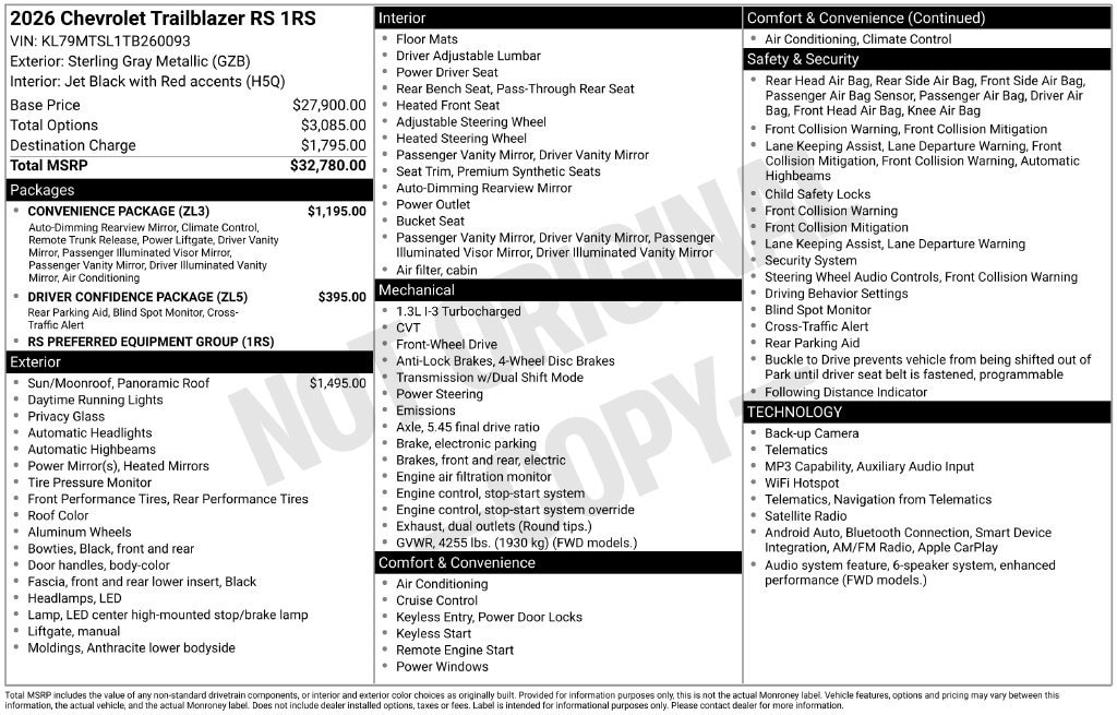 2026 Chevrolet Trailblazer RS - Photo 27