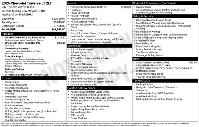 2026 Chevrolet Traverse LT - Photo 27