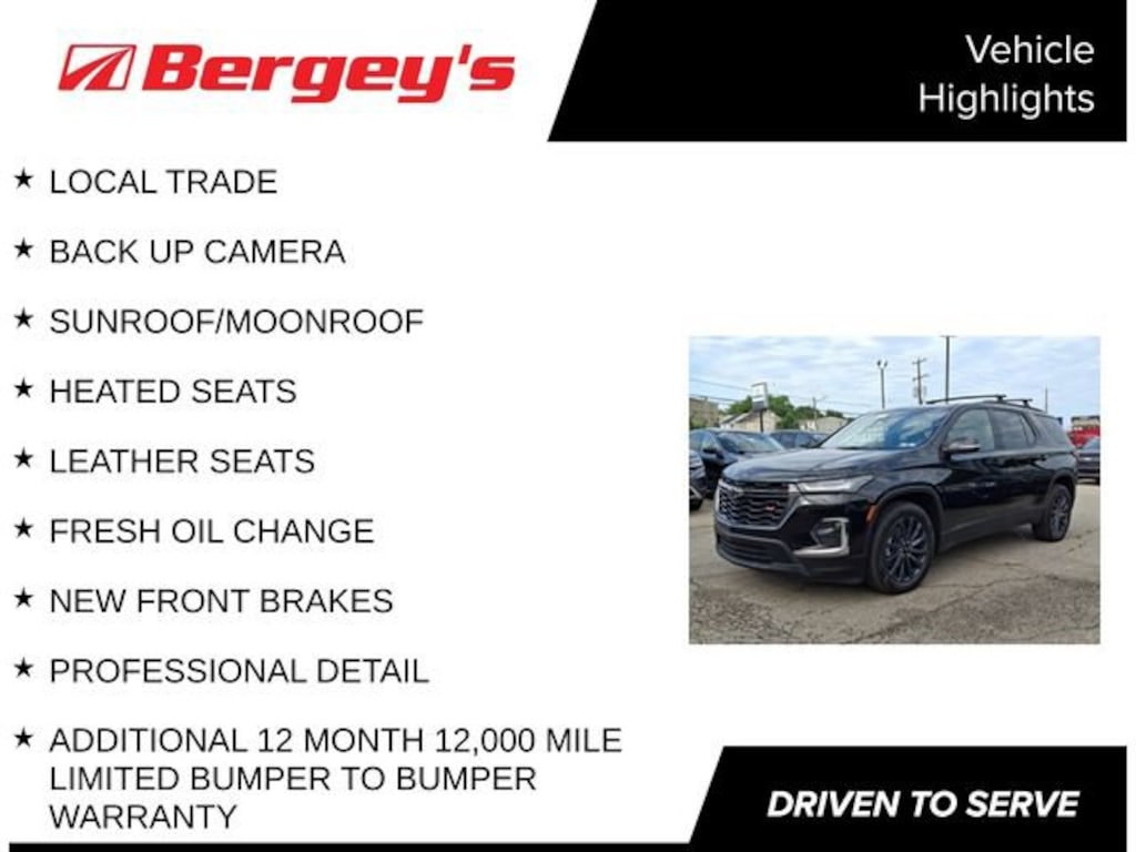 Used 2022 Chevrolet Traverse RS SUV