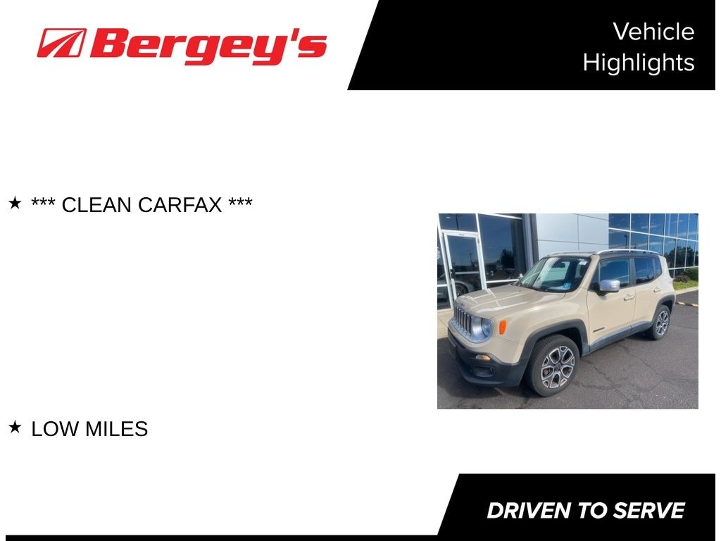 Certified 2015 Jeep Renegade Limited SUV