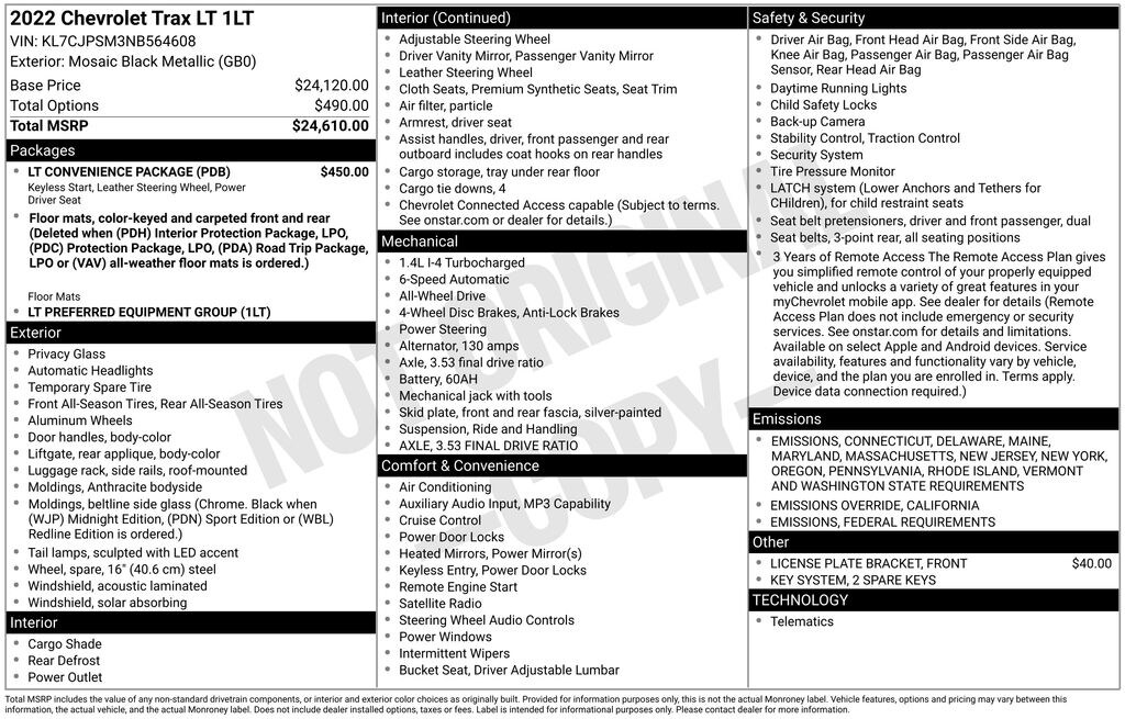 Used 2022 Chevrolet Trax LT SUV