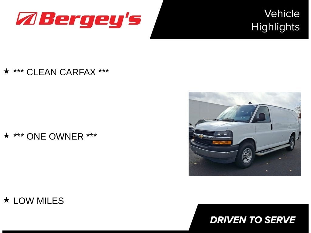 Certified 2024 Chevrolet Express 2500 Work Van Cargo Van