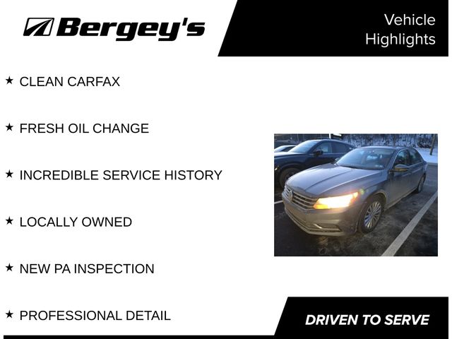 Used 2017 Volkswagen Passat SE with VIN 1VWBT7A30HC067786 for sale in Colmar, PA