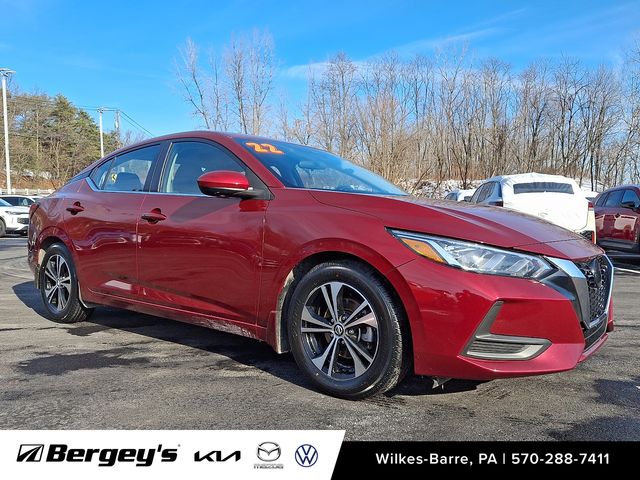 Used 2022 Nissan Sentra SV with VIN 3N1AB8CV8NY212021 for sale in Colmar, PA