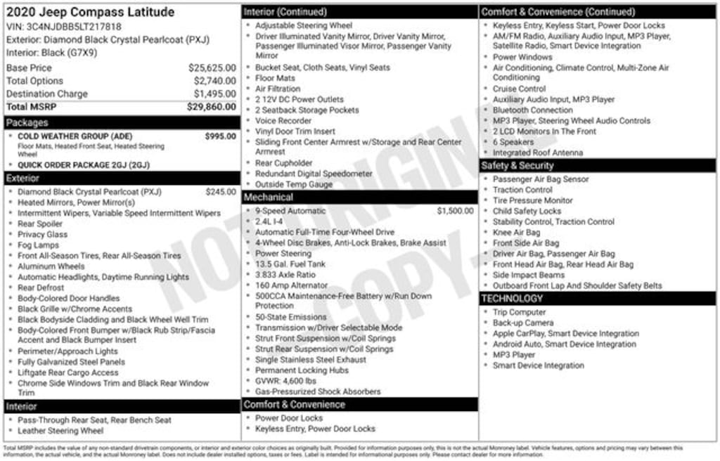 Used 2020 Jeep Compass Latitude SUV