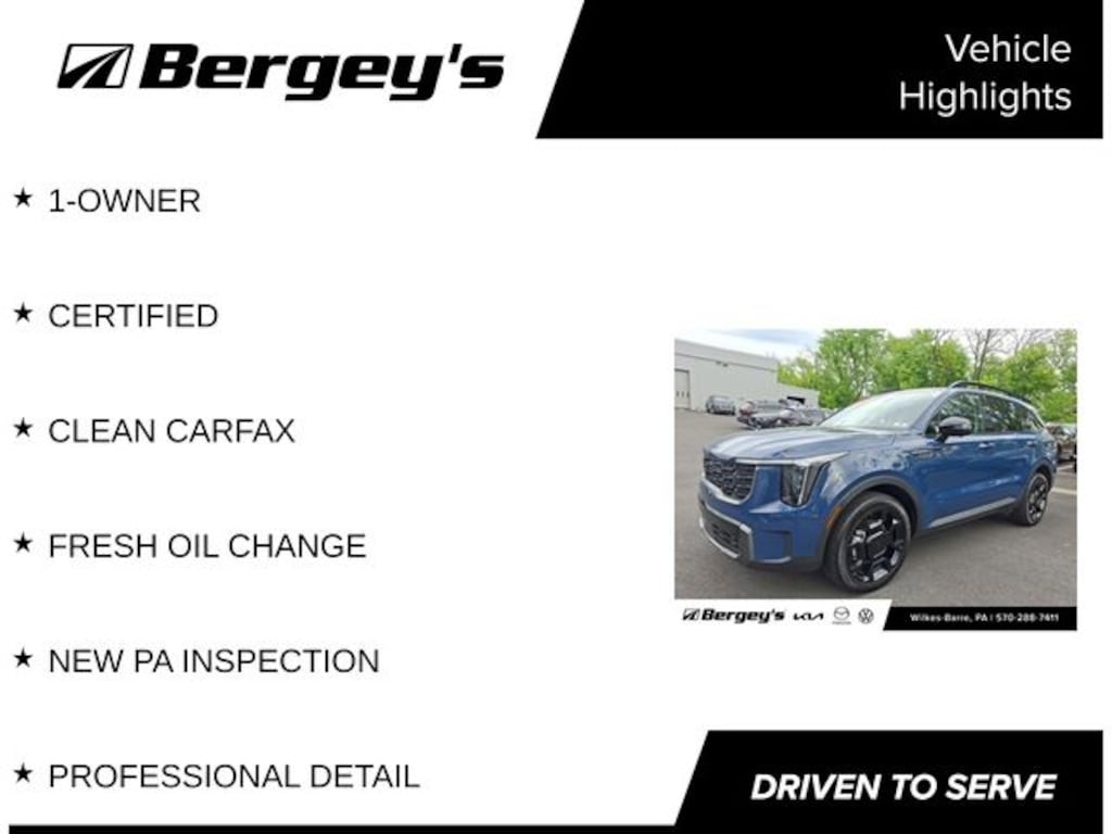 Certified 2025 Kia Sorento X-Line SX SUV