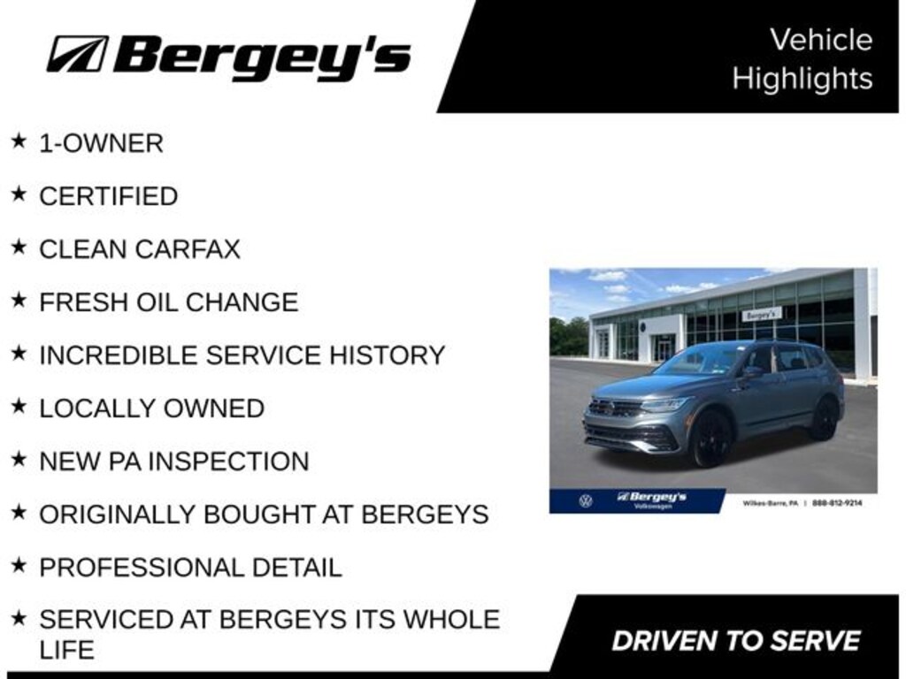 Certified 2024 Volkswagen Tiguan 2.0T SE R-Line Black SUV