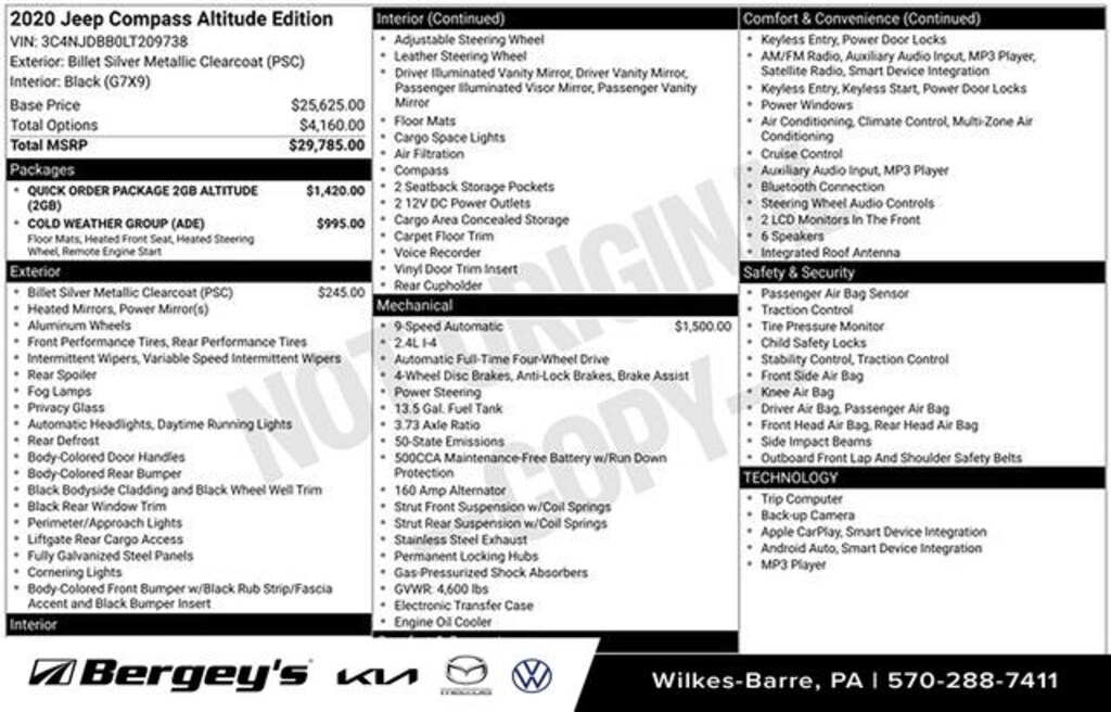 Used 2020 Jeep Compass Altitude SUV