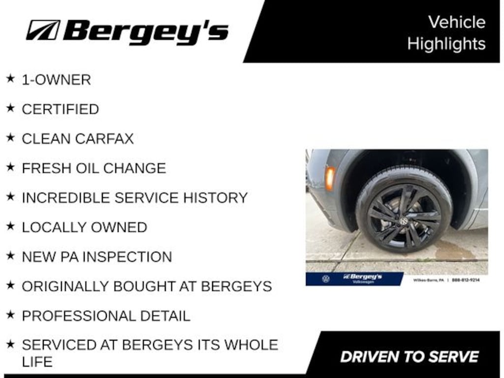 Certified 2024 Volkswagen Tiguan 2.0T SE R-Line Black SUV