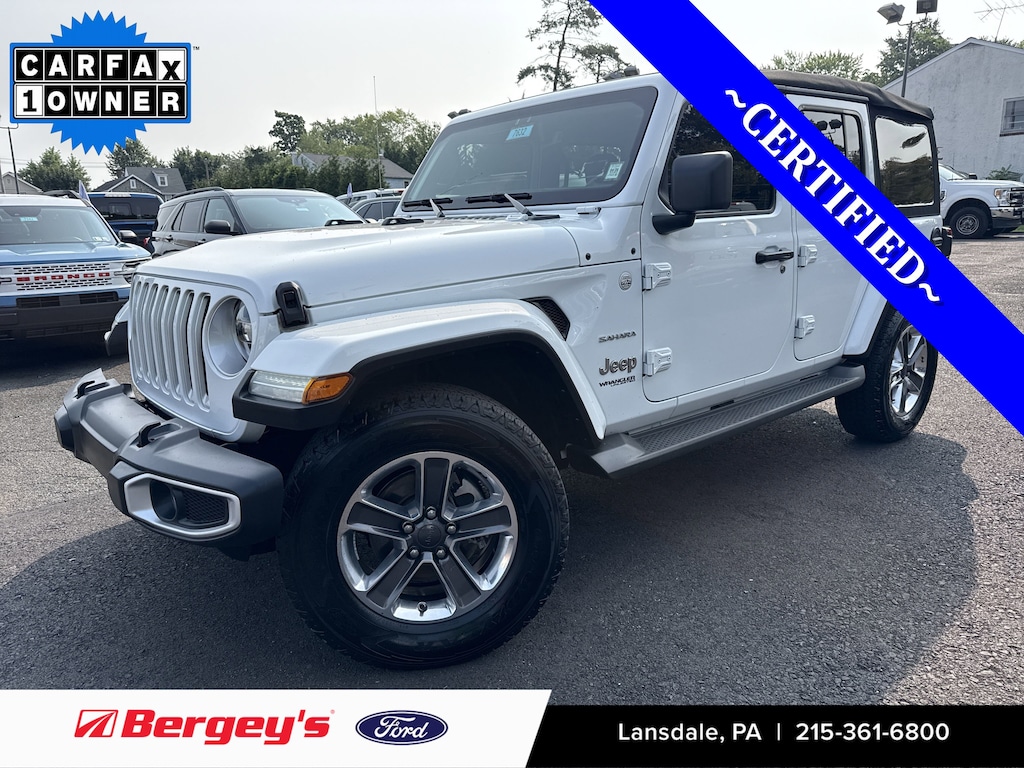 Certified 2022 Jeep Wrangler Unlimited Sahara -3.6L, Leather, Cold Weather, Safety Group SUV