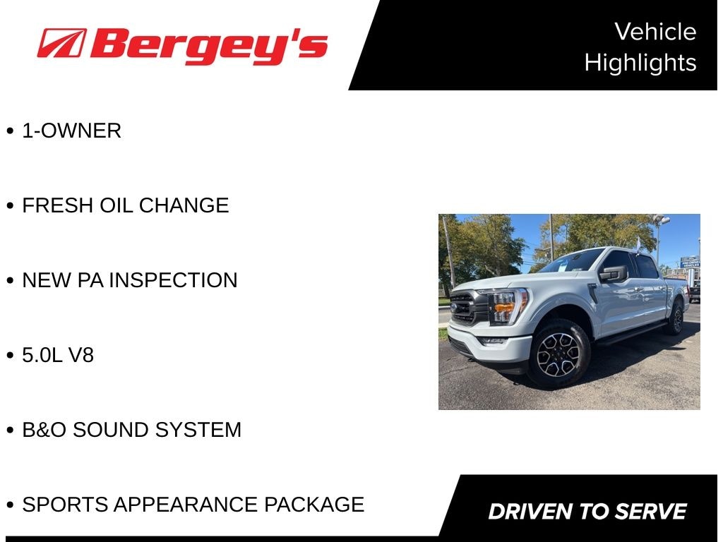 Certified 2023 Ford F-150 XLT -5.0L, Sports Appearance, B&O Sound, Remote Start Truck SuperCrew Cab