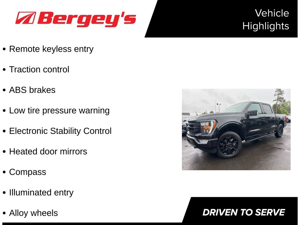 Certified 2023 Ford F-150 XLT -2.7L. Sports/Black Appearance, Leather, 20" Truck SuperCrew Cab