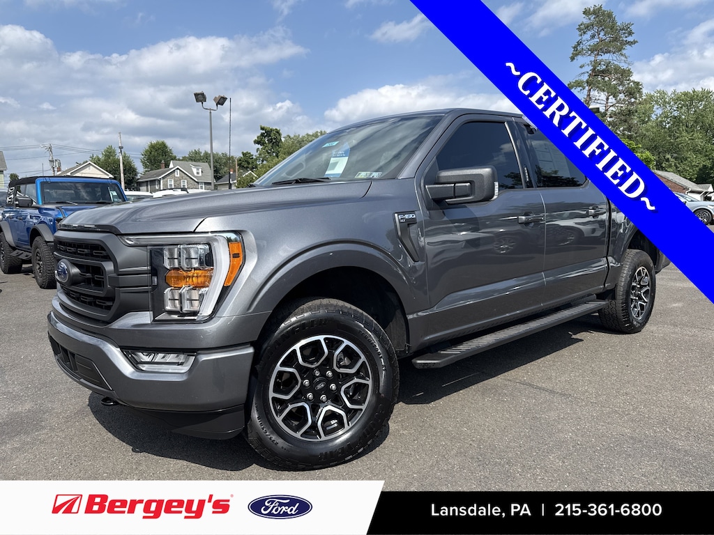 Certified 2023 Ford F-150 XLT -2.7L, Sports Appearance, Power Sliding Rear Window Truck SuperCrew Cab