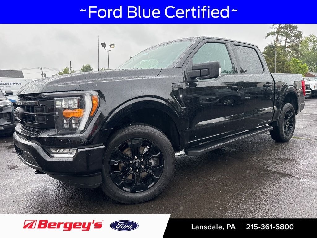 Certified 2023 Ford F-150 XLT -2.7L. Sports/Black Appearance, Leather, 20" Truck SuperCrew Cab