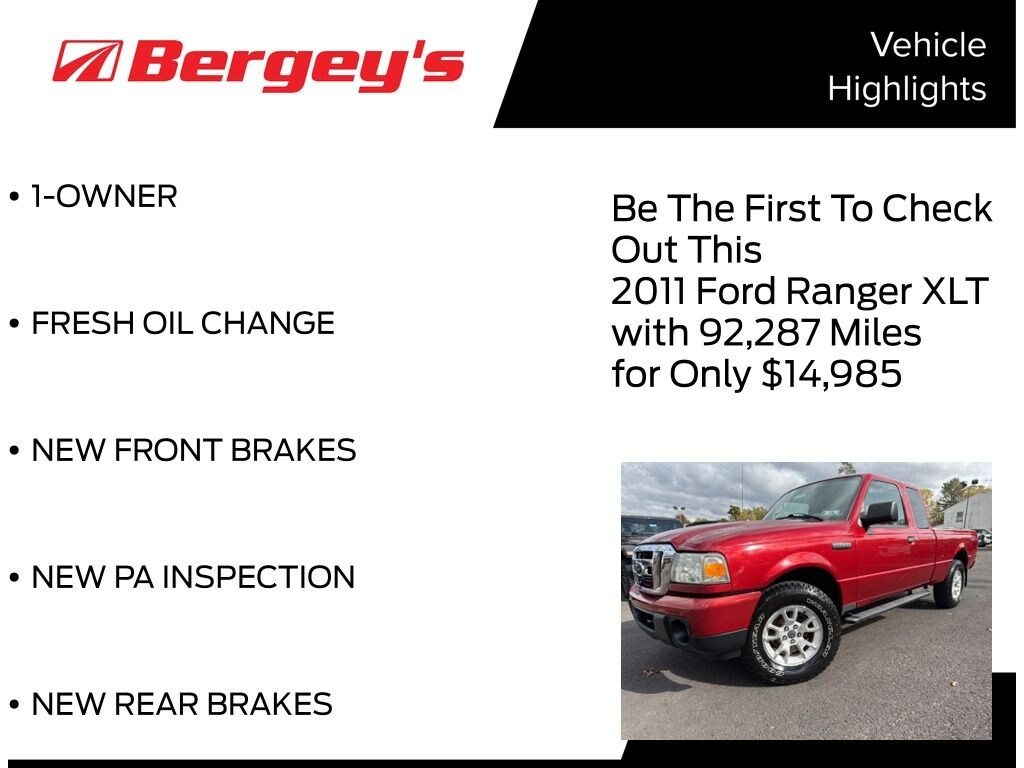Used 2011 Ford Ranger XLT Truck Super Cab