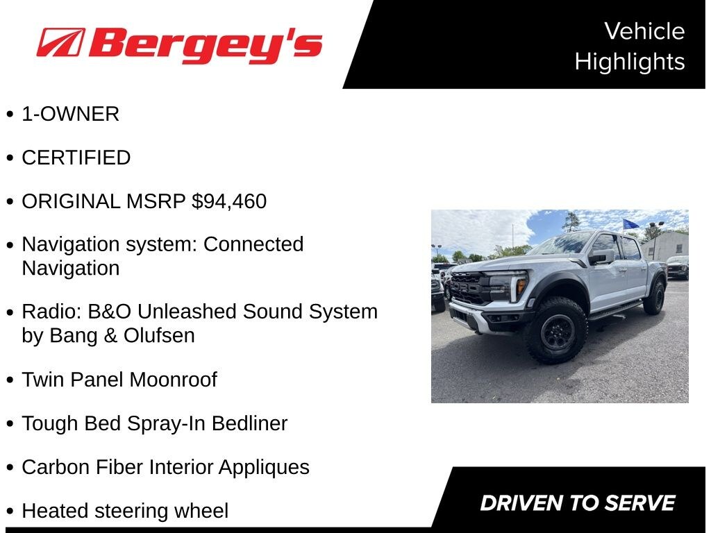 Certified 2025 Ford F-150 Raptor 37" Truck SuperCrew Cab