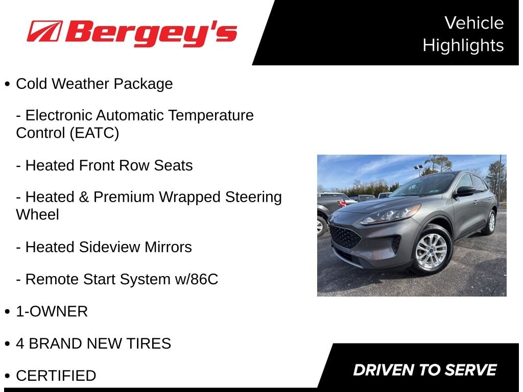 Certified 2022 Ford Escape SE - Cold Weather Package, Remote Start SUV