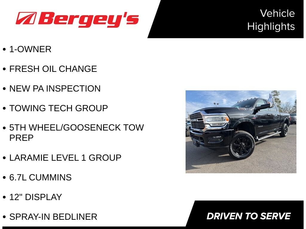 Certified 2021 Ram 2500 Laramie -6.7L Diesel, Tow Tech, 5th Wheel Group, Level 1 Truck Crew Cab