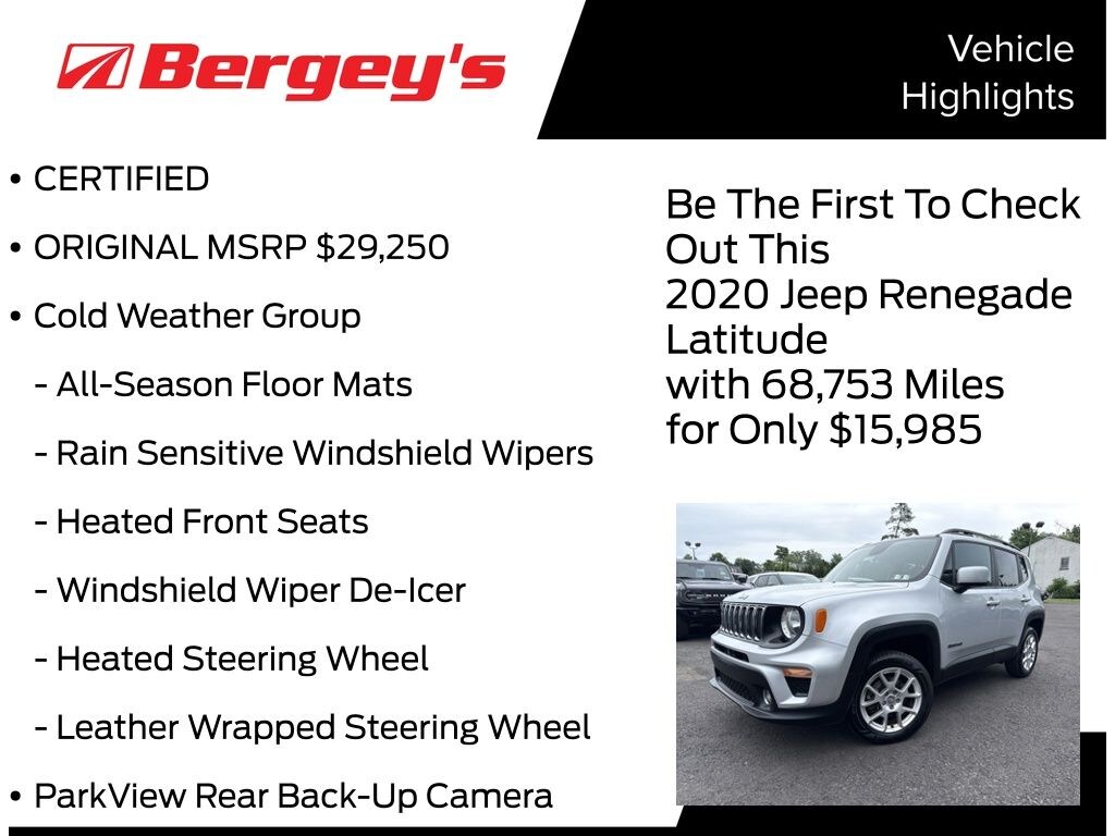 Used 2020 Jeep Renegade Latitude SUV