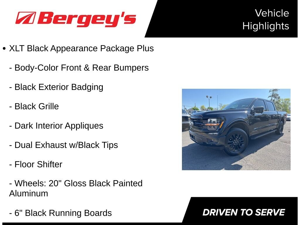 Certified 2024 Ford F-150 XLT Hybrid Black Appearance Package Truck SuperCrew Cab