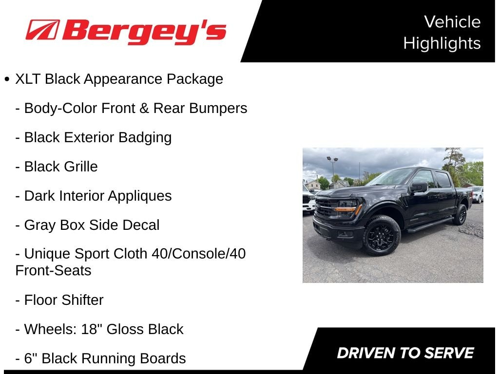Certified 2024 Ford F-150 XLT Hybrid with the Black Appearance Pkg Truck SuperCrew Cab