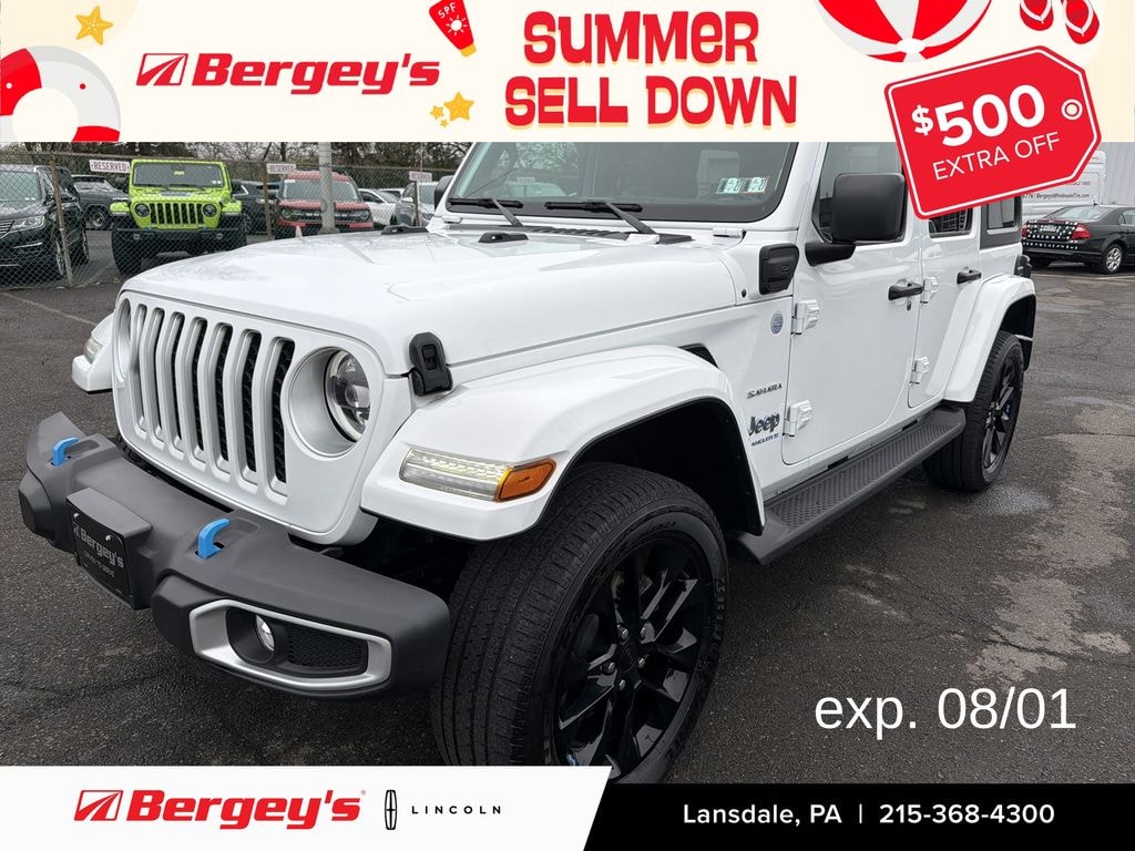 Used 2023 Jeep Wrangler Unlimited 4xe 2.0L 4WD Sahara Hard Top w/ Cold Weather Pkg SUV